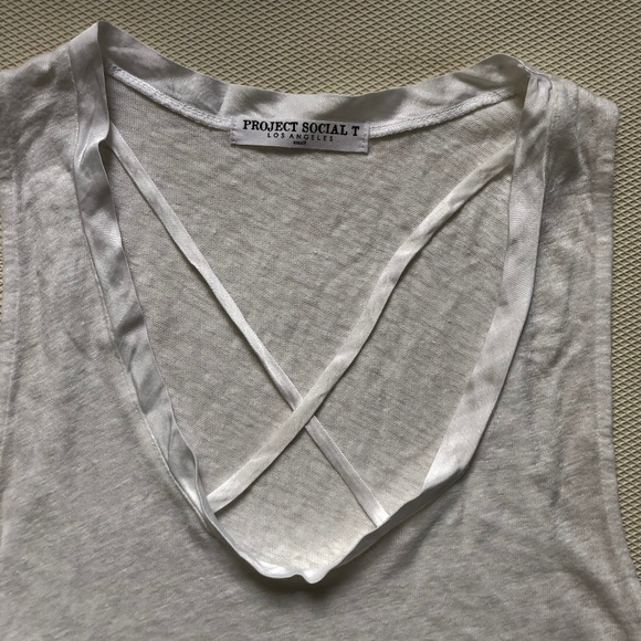 PROJECT SOCIAL T-ON REPEAT RUCHED SIDE VELVET TANK main image 1